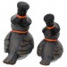 Декоративные фигуры "Вороны в цилиндрах" керамика, 2 штуки